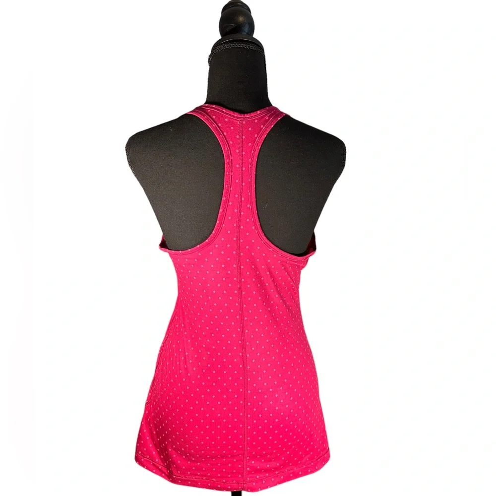 Nike Pink Polkadot Dry Fit Razor Back Performance Wear Tank Top, Size M - Picture 2 of 4